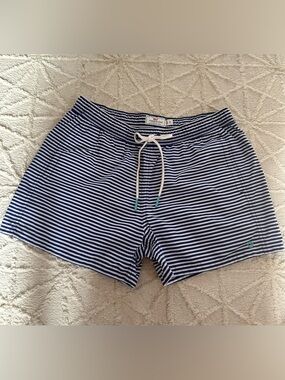 Vineyard Vines Navy & White Striped performance shorts